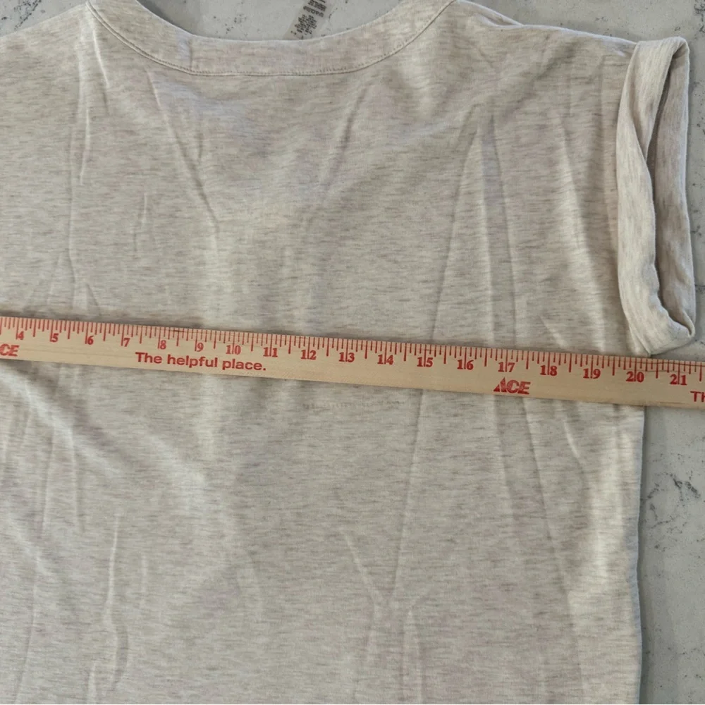 Lou & Grey Signaturesoft Split Neck Pocket Dress Women’s Sz M in Lt Oak Heather - Picture 9 of 12